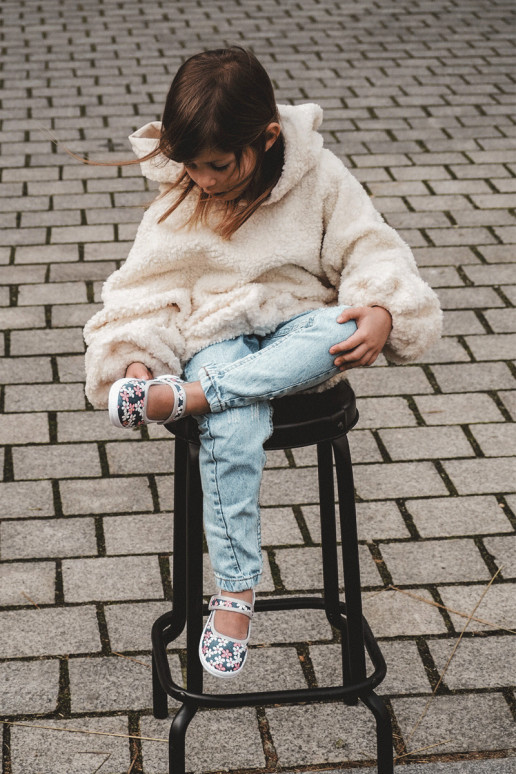 Lillemustritega laste baleriinid Sinist värvi-Halli värvi Noah Lillemustritega laste baleriinid Sinist värvi-Halli värvi Noah