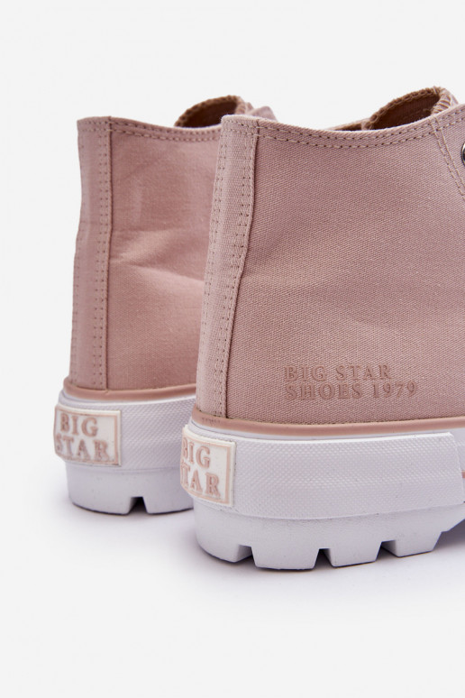 Riidest vabaaja jalanõud platvormiga Big Star LL274157 Nude Riidest vabaaja jalanõud platvormiga Big Star LL274157 Nude