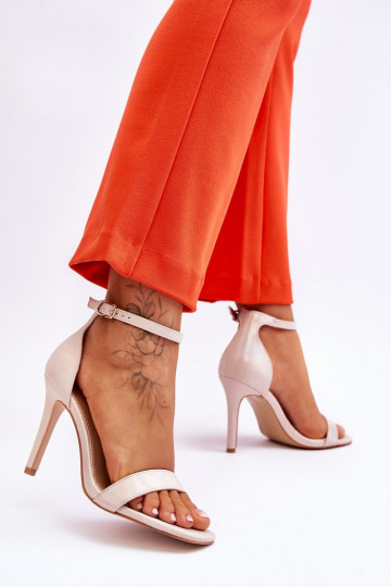 Moekad sandaalid kõrge kontsaga beeži värvi Rayden 2