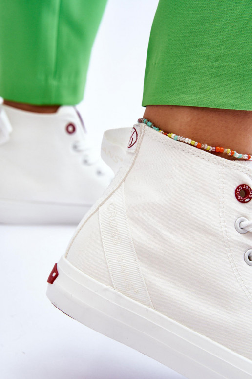 Klassikalise mudeli vabaajajalatsi Cross Jeans LL2R4086C valget värvi