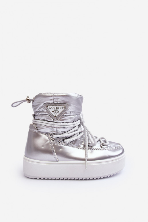 Nööpidega lumesaapad voodriga nööritavad Hõbedat värvi Colina Nööpidega lumesaapad voodriga nööritavad Hõbedat värvi Colina