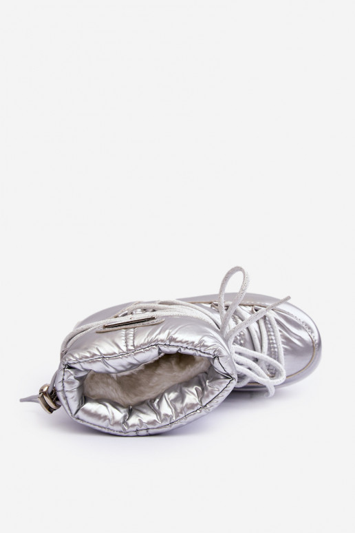 Nööpidega lumesaapad voodriga nööritavad Hõbedat värvi Colina Nööpidega lumesaapad voodriga nööritavad Hõbedat värvi Colina