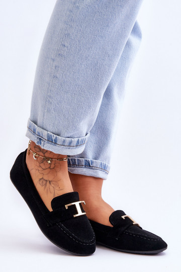 Klassikalised slip-on mokassiinid mustad Carly 2