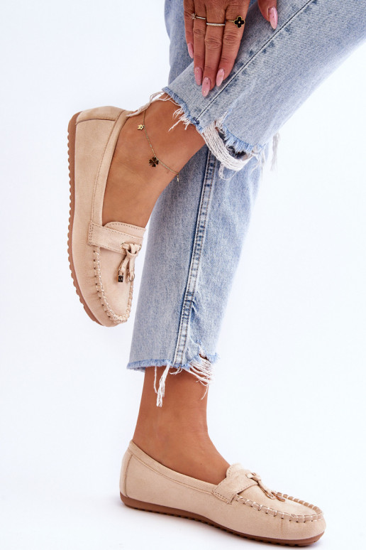 Klassikalised seemisnahast mokassiinid beeži värvi Good Time