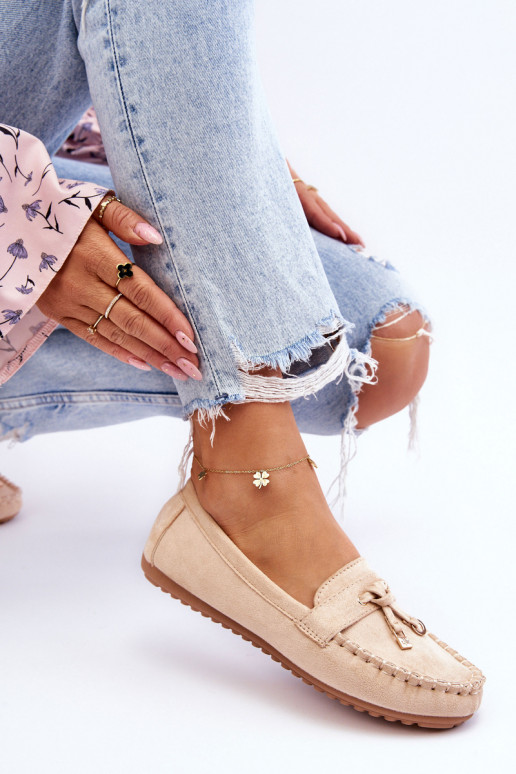 Klassikalised seemisnahast mokassiinid beeži värvi Good Time
