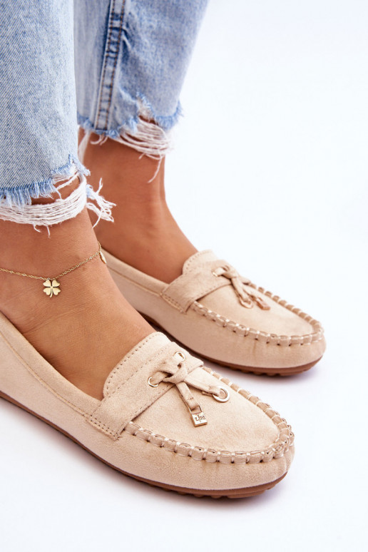 Klassikalised seemisnahast mokassiinid beeži värvi Good Time