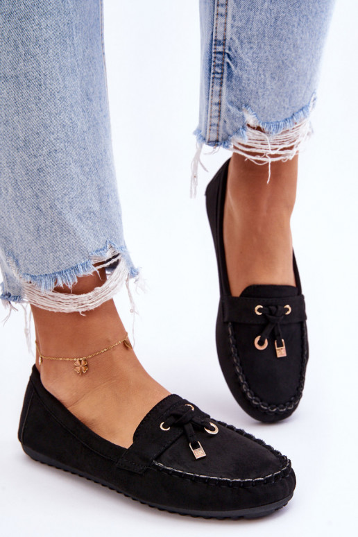 Klassikalised seemisnahast mokassiinid mustad Good Time