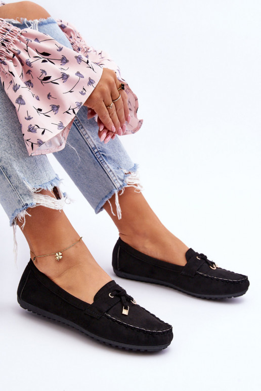 Klassikalised seemisnahast mokassiinid mustad Good Time