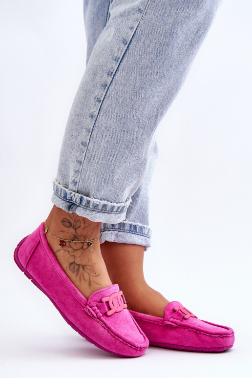 Moekad Seemisnahast mokassiinid Tumeroosad värvi Rabell