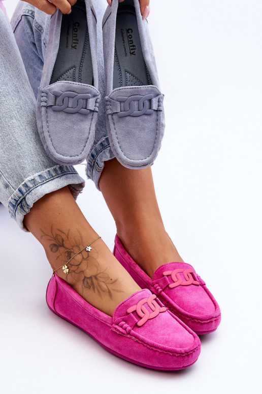 Moekad Seemisnahast mokassiinid Tumeroosad värvi Rabell