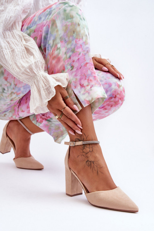 Kingad säravate kristallidega beeži värvi Diamond