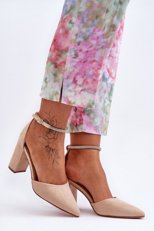 Kingad säravate kristallidega beeži värvi Diamond