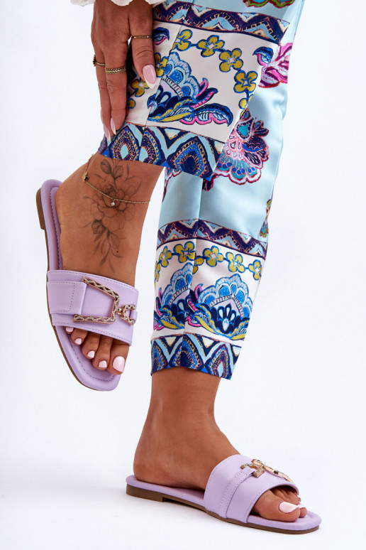 Klassikalise mudeli Sussid kaunistustega Violetne värv Impressive