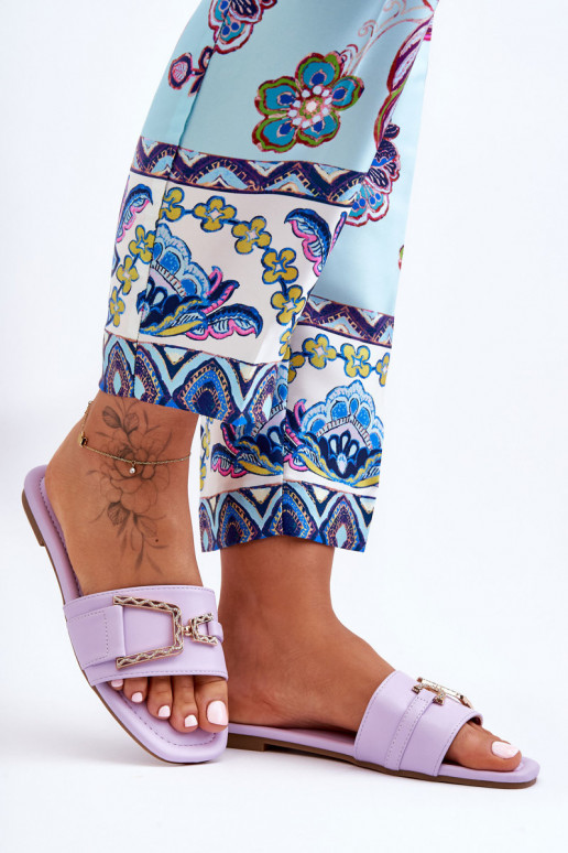 Klassikalise mudeli Sussid kaunistustega Violetne värv Impressive