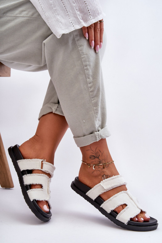 Sussid Riidest krõpsudega kinnitatav valget värvi Lamirose