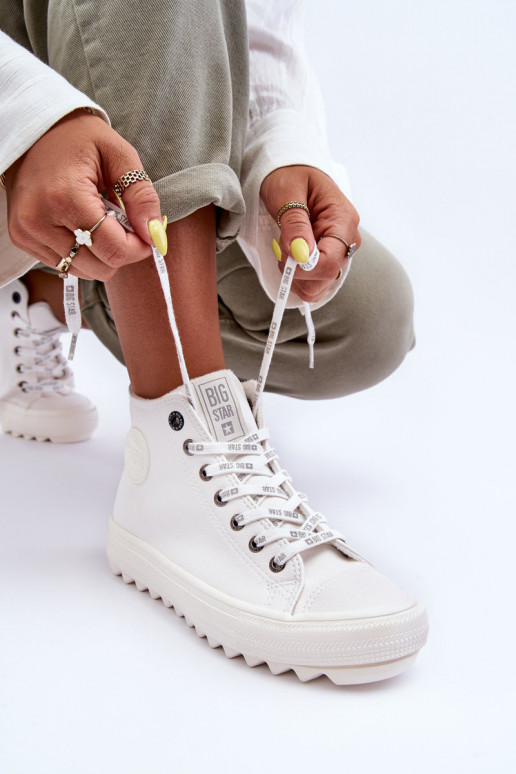 naiste saapad Big Star voodriga valget värvi GG274108