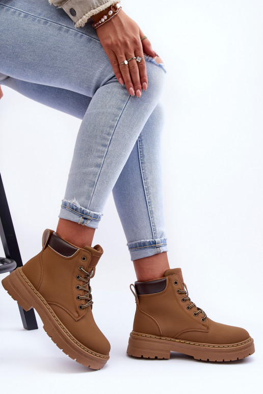 jalanõud Naiste poolsaapad voodriga beeži värvi Corbin