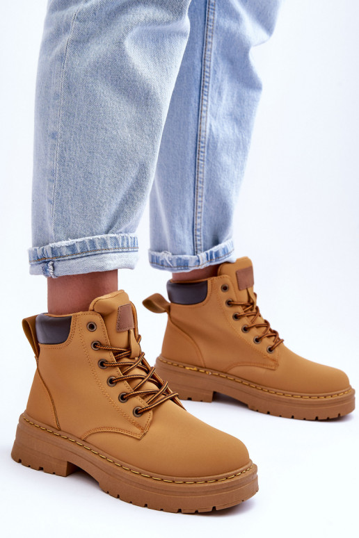 jalanõud Naiste poolsaapad voodriga pruunid värvi Corbin