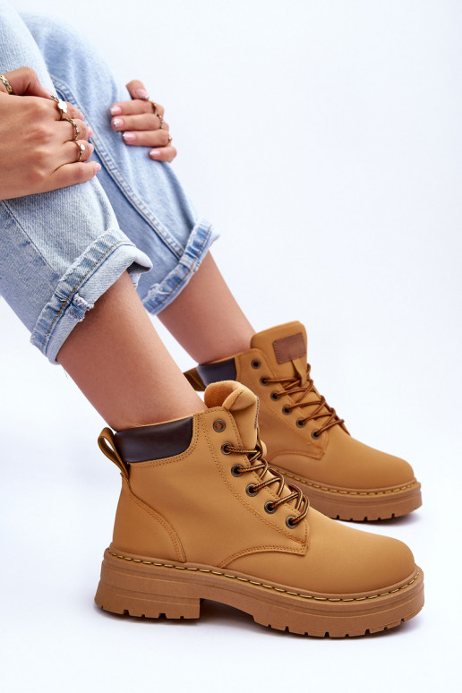 jalanõud Naiste poolsaapad voodriga pruunid värvi Corbin