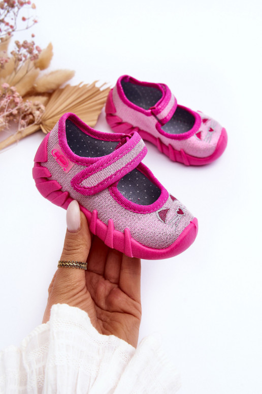 Sussid/baleriinijalatsid läikiv Befado 109P235 Tumeroosad värvi