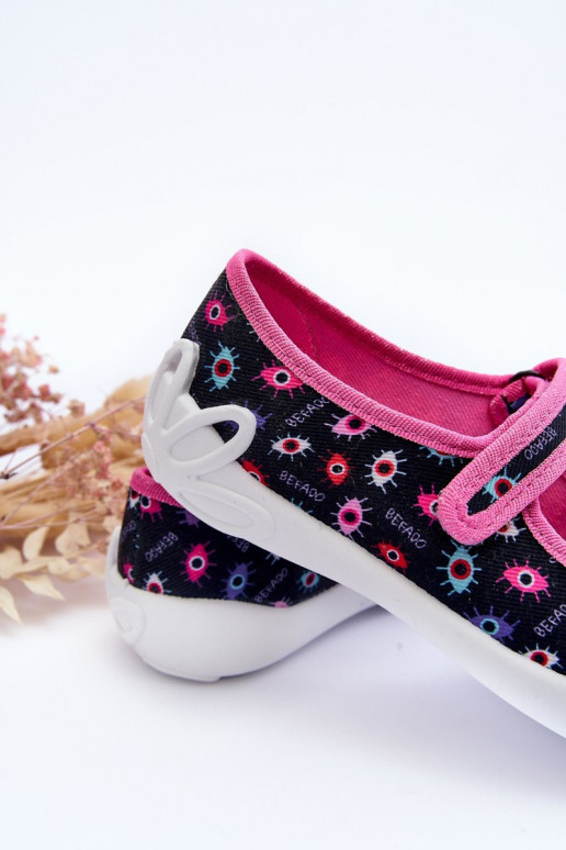 Sussid/baleriinijalatsid Laste Befado 114Y518 Sinist värvi-Tumeroosad värvi