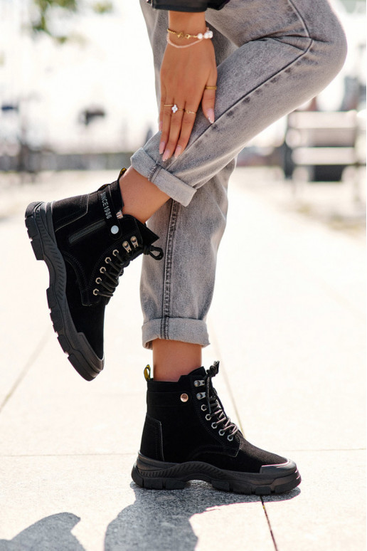 voodriga seemisnakhsed Naiste poolsaapad Must Jailina