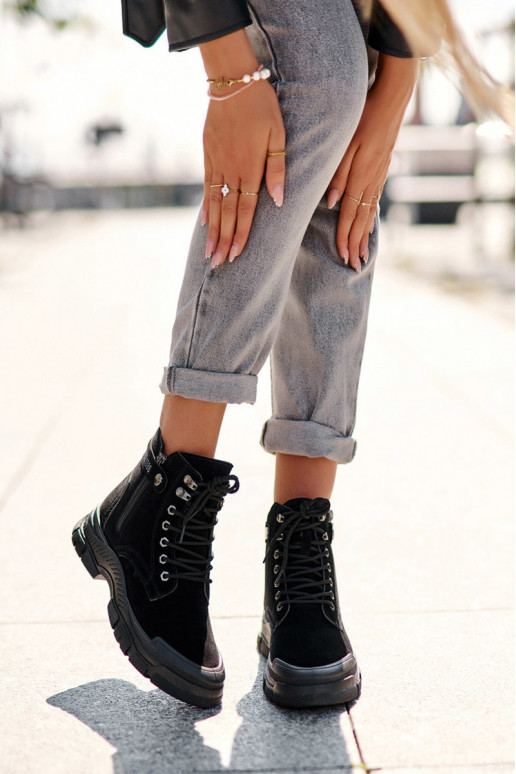 voodriga seemisnakhsed Naiste poolsaapad Must Jailina