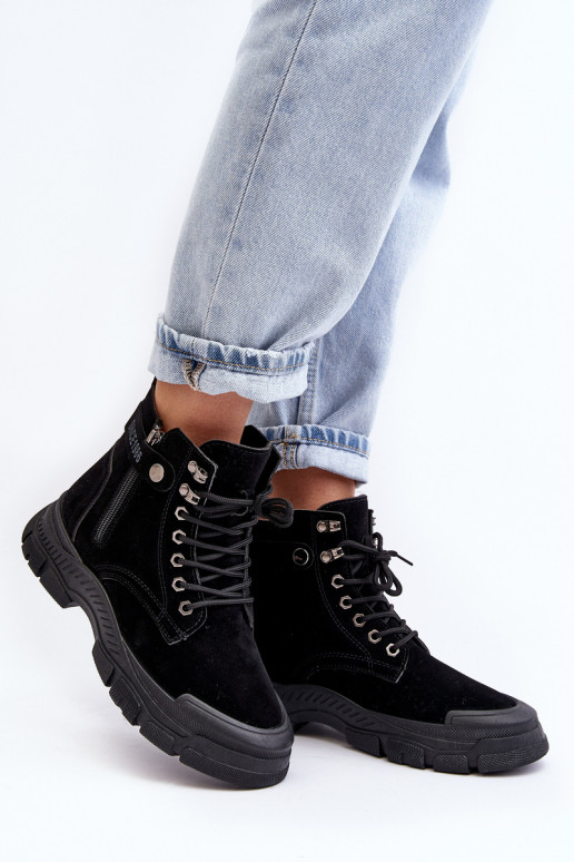 voodriga seemisnakhsed Naiste poolsaapad Must Jailina