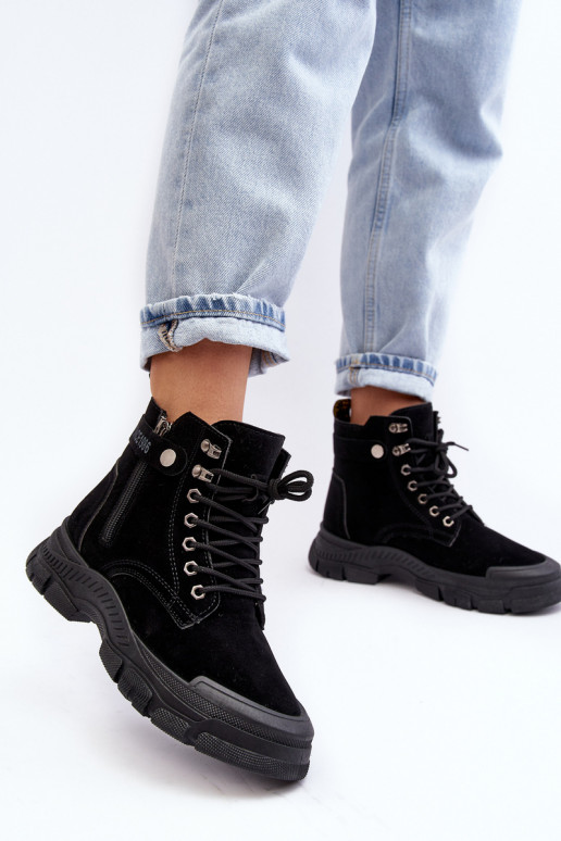 voodriga seemisnakhsed Naiste poolsaapad Must Jailina