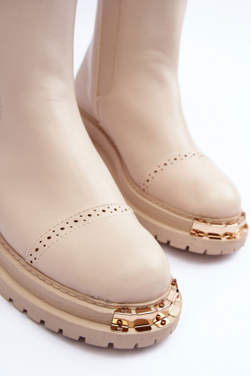 Naiste poolsaapad beeži värvi Nialee