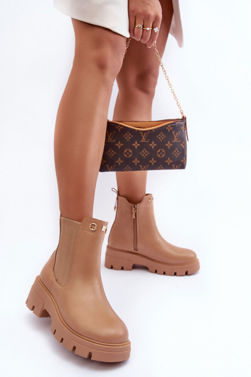 Naiste poolsaapad beeži värvi Lobb