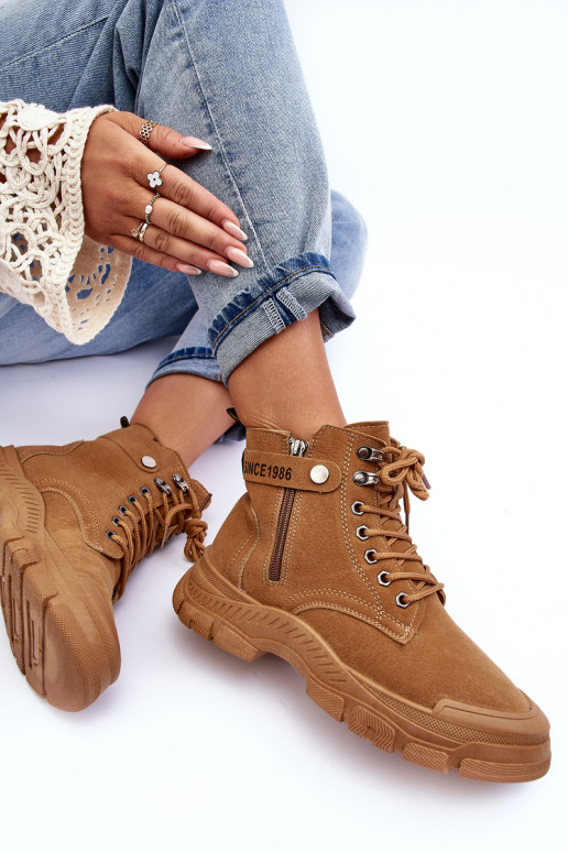 voodriga seemisnakhsed Naiste poolsaapad pruunid värvi Jailina