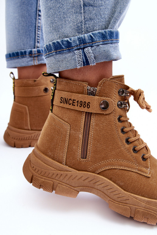 voodriga seemisnakhsed Naiste poolsaapad pruunid värvi Jailina