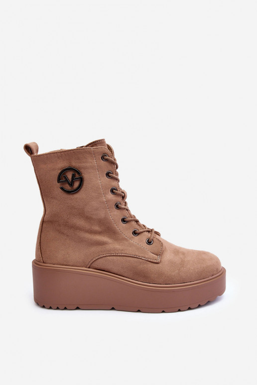 Seemisnahast kingad säärsaapad beeži värvi Lavica