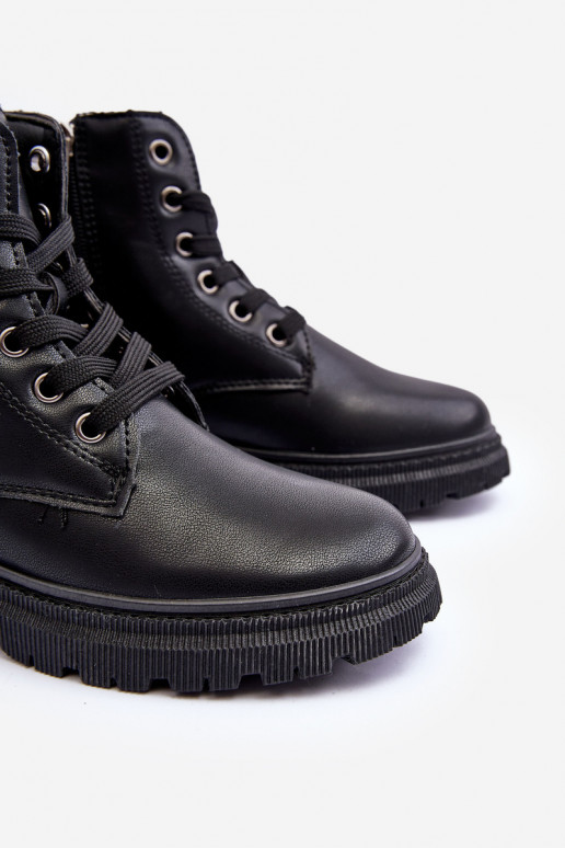 Naiste poolsaapad Laste jalanõud voodriga Big Star MM374152 mustad Naiste poolsaapad Laste jalanõud voodriga Big Star MM374152 mustad