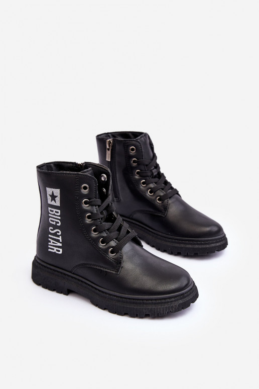 Naiste poolsaapad Laste jalanõud voodriga Big Star MM374152 mustad Naiste poolsaapad Laste jalanõud voodriga Big Star MM374152 mustad