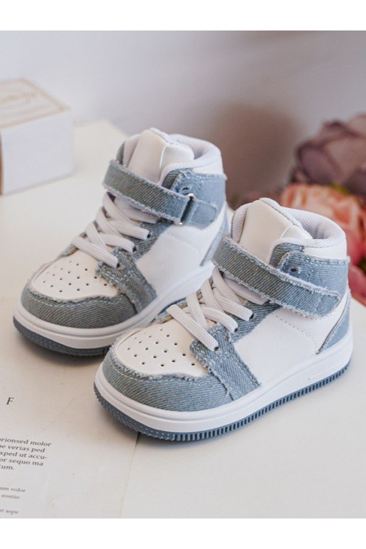 Laste spordijalatsid Teksariidest Valget-Sinist värvi Milara Laste spordijalatsid Teksariidest Valget-Sinist värvi Milara