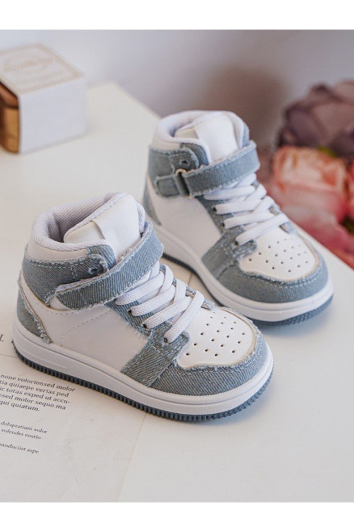 Laste spordijalatsid Teksariidest Valget-Sinist värvi Milara Laste spordijalatsid Teksariidest Valget-Sinist värvi Milara