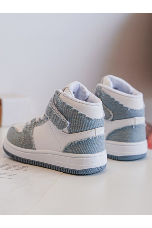 Laste spordijalatsid Teksariidest Valget-Sinist värvi Milara Laste spordijalatsid Teksariidest Valget-Sinist värvi Milara