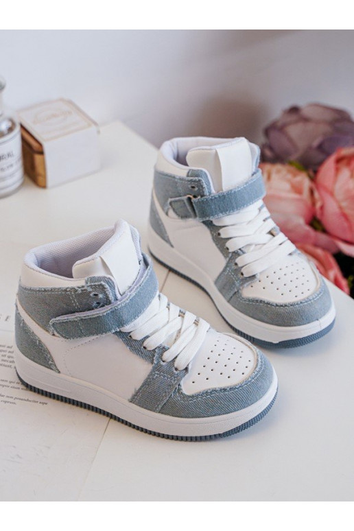 Laste spordijalatsid Teksariidest Valget-Sinist värvi Milara Laste spordijalatsid Teksariidest Valget-Sinist värvi Milara