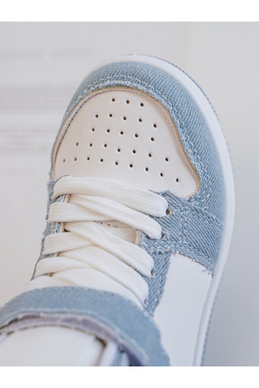 Laste spordijalatsid Teksariidest Valget-Sinist värvi Milara Laste spordijalatsid Teksariidest Valget-Sinist värvi Milara