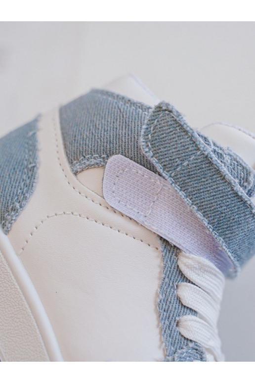 Laste spordijalatsid Teksariidest Valget-Sinist värvi Milara Laste spordijalatsid Teksariidest Valget-Sinist värvi Milara