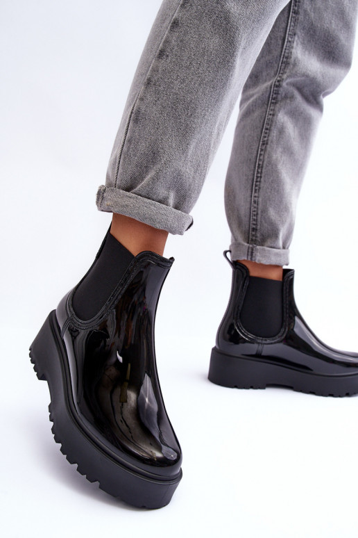 Laque Kummikud Naiste poolsaapad platvormiga Big Star MM274395 mustad