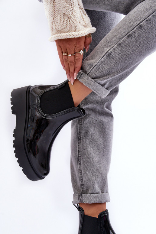 Laque Kummikud Naiste poolsaapad platvormiga Big Star MM274395 mustad