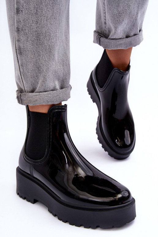 Laque Kummikud Naiste poolsaapad platvormiga Big Star MM274395 mustad