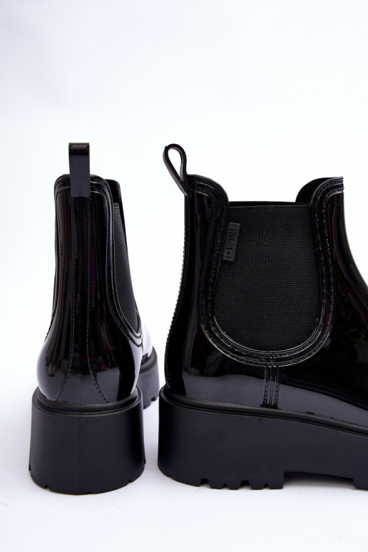 Laque Kummikud Naiste poolsaapad platvormiga Big Star MM274395 mustad