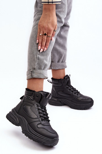 voodriga spordijalatsid nööritavad mustad Dejana 2