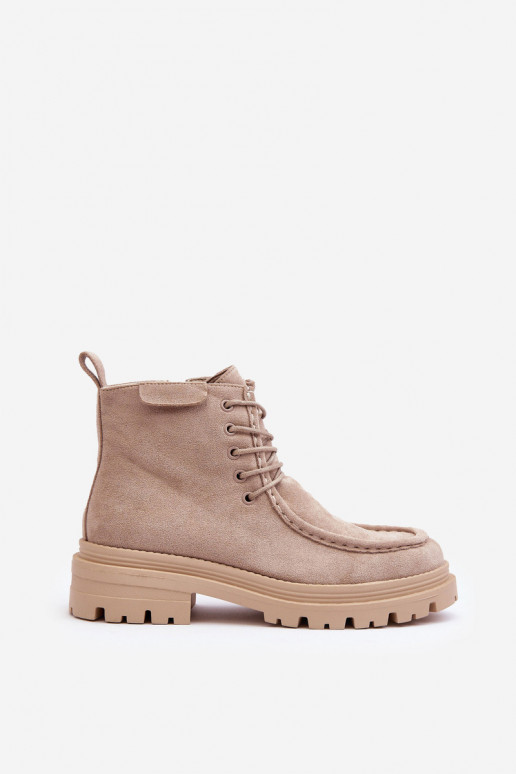 Naiste poolsaapad tõmblukuga beeži värvi Apolosi