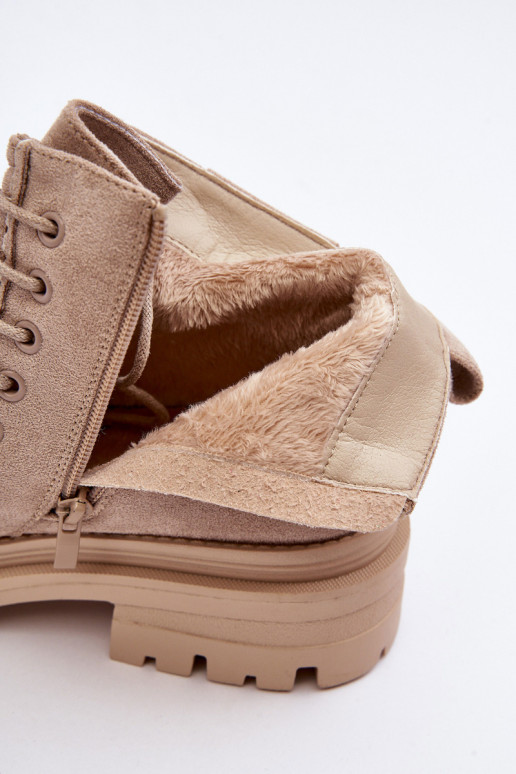 Naiste poolsaapad tõmblukuga beeži värvi Apolosi