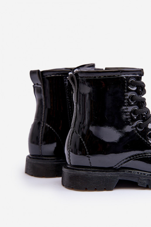 Laste jalanõud Laque tõmblukuga mustad Tibbie Laste jalanõud Laque tõmblukuga mustad Tibbie